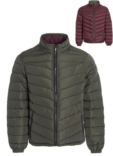 Men's Plus Size Quilted Reversible Puffer Jacket