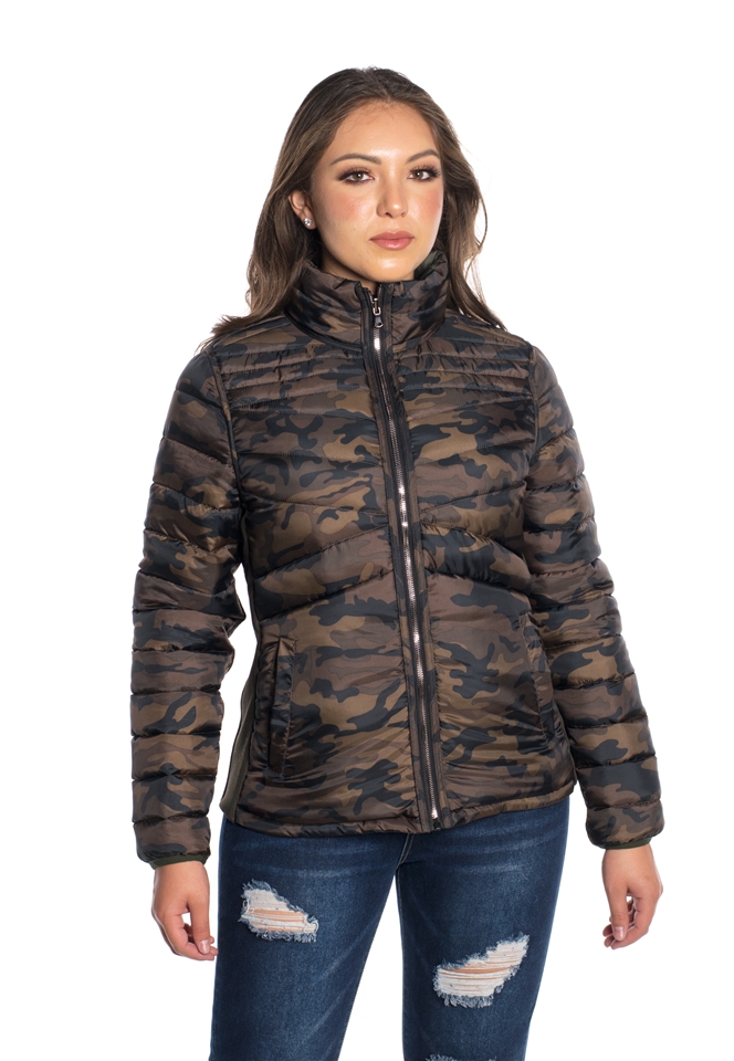 ジャケット・アウター protect Reversible Puffer jacket Women's Reversible Puffer Jacket Solid and Camo