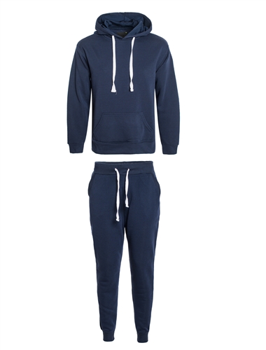 Women's Basic Hoodie with Split Hems and Joggers Set