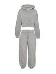 Women's Hanging Grey Hoodie and Joggers Set
