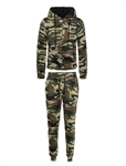 Women's Camouflage Faux Sherpa-Lined Zip-Up Hoodie and Joggers Set