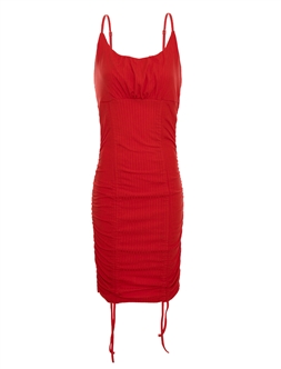 Women's Bodycon Ribbed Halter Knee-Length Dress