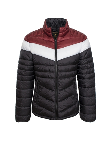 Ladies Color Blocking Puffer Jacket