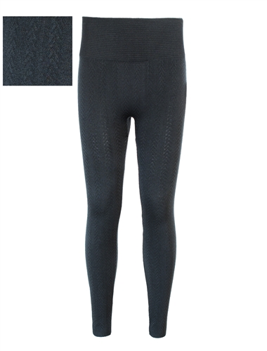 Women's Plus Size Cable-Knit  Brushed Fleece Lined Leggings