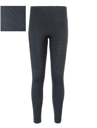 Women's Cable-Knit Brushed Fleece Lined Leggings