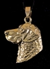 14KT GOLD CHESAPEAKE BAY RETRIEVER HEAD PENDANT