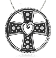 Sterling Silver Cross Paws Pendant