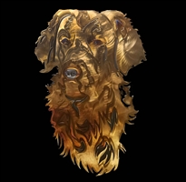 GOLDEN RETRIEVER METAL WALL SCULPTURE