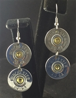 20 Gauge Winchester Double Dangle Earring â€œSilverâ€