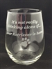 Stemless Wine Glass "Drink Alone"