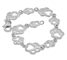 Sterling Silver All Paws Bracelet
