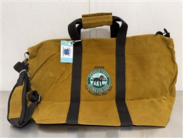 WAXED CANVAS BAG WITH CUSTOM EMBROIDERY