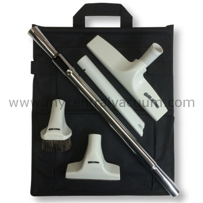 Elite Series Cleaning Tool Set with Elite Hard Floor Tool, Telescoping Wand and Canvas Tool Caddy.