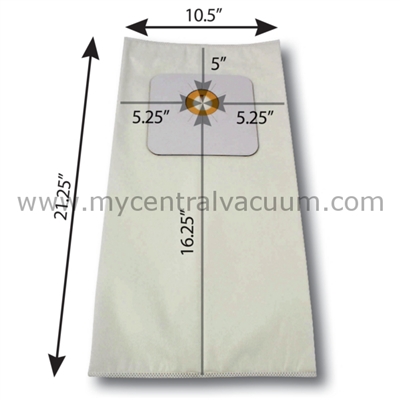 Bags for Small Cyclovac Central Vacuums. 3-Layer HEPA 11. 2-Pack.
