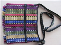 Fringed Satchel, Purple - El Salvador