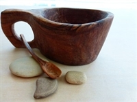 Reclaimed Olive Wood Salt Pot - Kahero Farm, Kenya