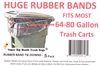 SUPER BIG MOUTH TRASH BAGSÂ® 23" RUBBER BANDS Tie-Downs for 64-80 Gallon Trash Carts