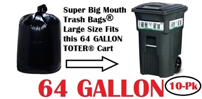 64 Gallon Trash Bags 10 Pack