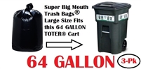 64 Gallon Trash Bags 3 Pack