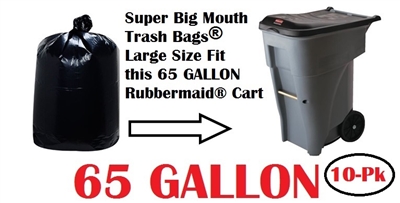 65 Gallon Trash Bags 10 Pack