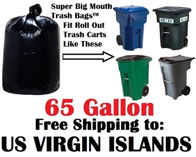 U. S. VIRGIN ISLANDS 65 Gallon Trash Bags