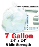 Brighton Trash Bags 4-7 Gallon 17x17 Low Density 0.35 Mil Clear 1000 ct 403704