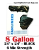 8 Gallon Trash Bags Black