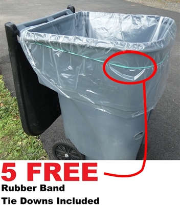 95 Gallon Trash Bags - Black - 3-MIL- 30 Count 95 GAL Garbage Bags Can  Liners for Rubbermaid models RCP 9W22 GRA, & Brute model FG9W2200
