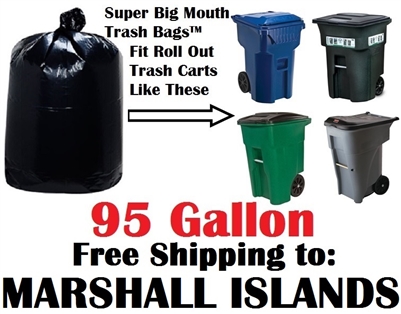 the MARSHALL ISLANDS 95 Gallon Trash Bags 95 GAL Garbage Bags