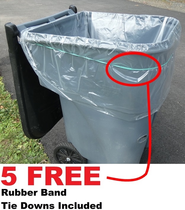 64 Gallon Trash Bags Super Big Mouth Large Industrial 64 GAL Garbage Bags  Can Liners