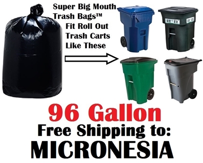 The Federated States of MICRONESIA 96 Gallon Garbage Bags