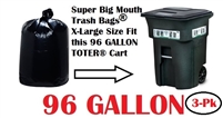 96 Gallon Trash Bags 3 Pack