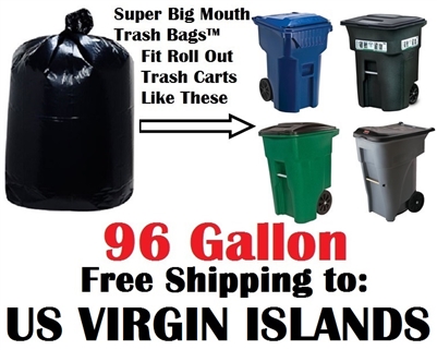 U. S. VIRGIN ISLANDS 96 Gallon Garbage Bags