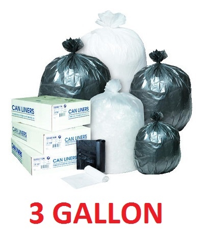 120 Counts Garbage Bags 3 Gallon/10 Liter- Smal Trash Bags for Bathroom  Wastebas