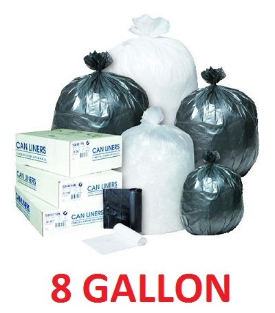 Besli 8 Gallon Black Drawstring Trash Bag Garbage Bag Trash Can Liner,0.9  Mil,90 Counts