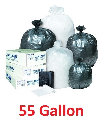 56 Gallon X Heavy Weight Clear Trash Bags - JusT Supplies LLC