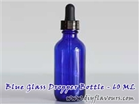 Blue Glass Dropper Bottle - 60 ML