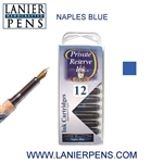 Private Reserve Naples Blue 12 Pack Cartridge Fountain Pen Ink C03 - Lanier Pens