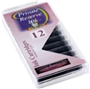 12 Pack - Private Reserve Ink, Universal Fountain Pen Ink Cartridges Clear Case, Claret