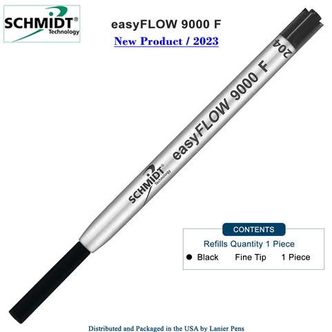 Imprinted Schmidt easyFLOW9000 Ballpoint Refill- Black Ink, Fine Tip 0.8mm - Pack of 1 by Lanier Pens, pensbylanier, pens by lanier