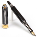 Art Deco Fountain Pen - Blackwood