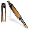 Baron Fountain Pen - Black & White Ebony