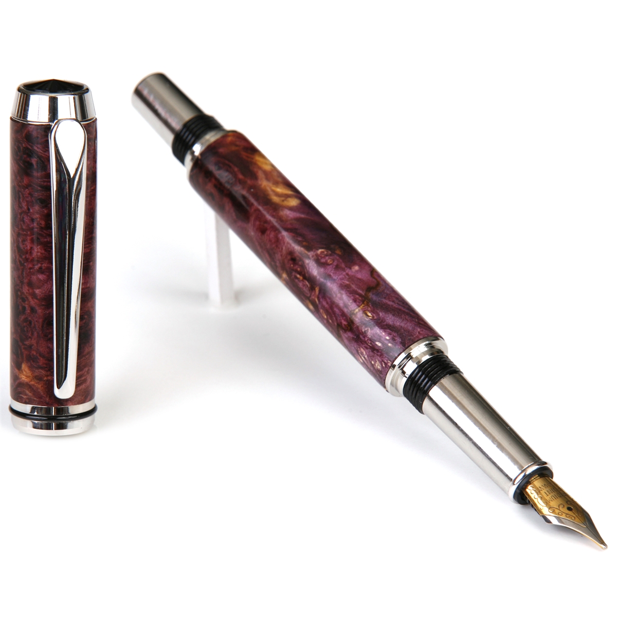 Baron Fountain Pen - Purple Maple Burl