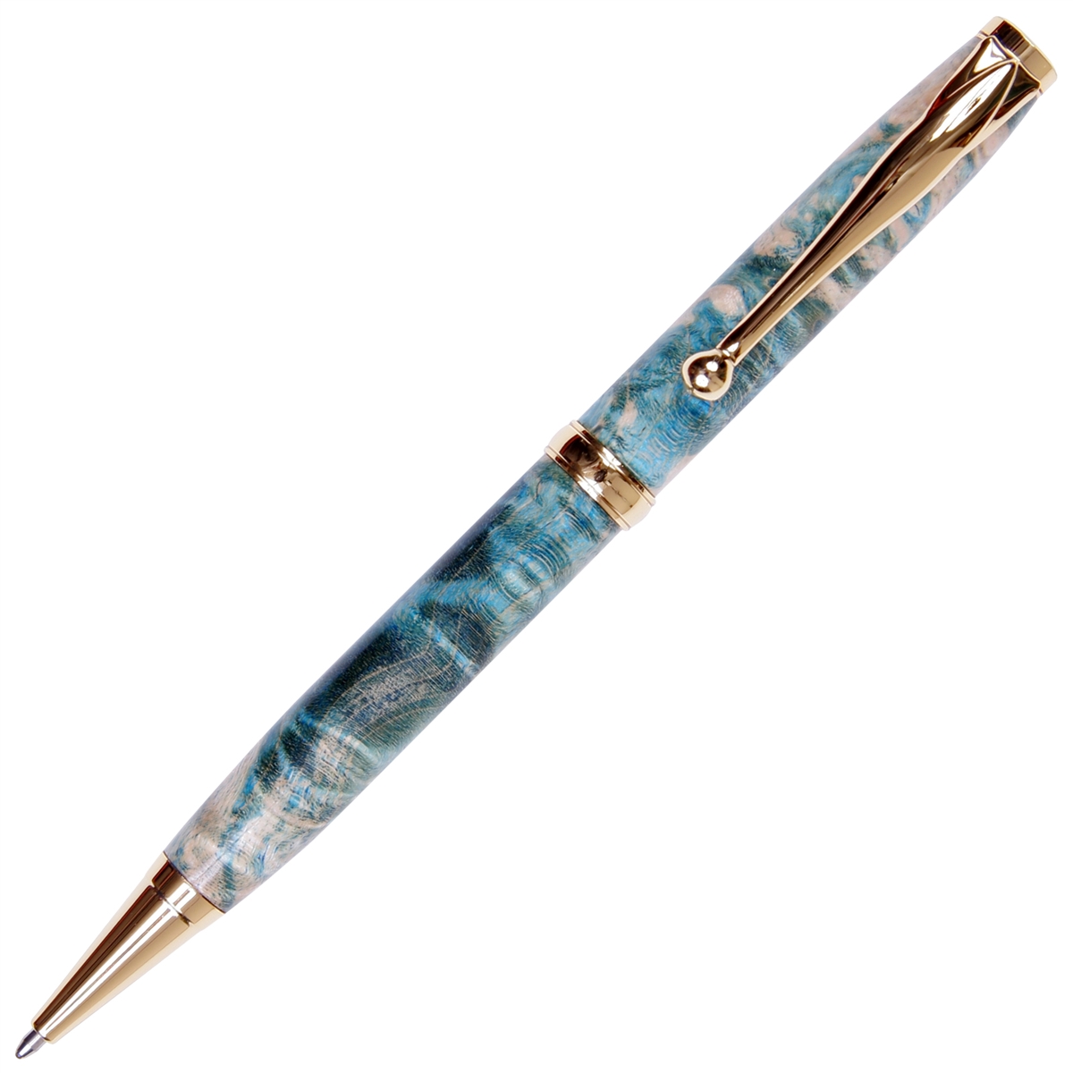 Comfort Twist Pen - Blue Maple Burl