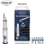 12 Pack Conklin Ink Cartridges - Brown By Lanier Pens