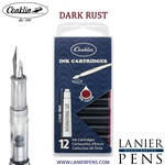 12 Pack Conklin Ink Cartridges - Dark Rust By Lanier Pens
