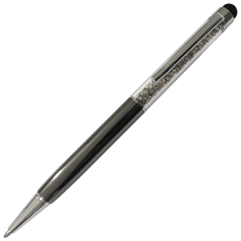 Crystalline Stylus Black Ball Point Pen