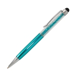 Crystalline Stylus Aqua Ball Point Pen