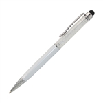 Crystalline Stylus White Ball Point Pen