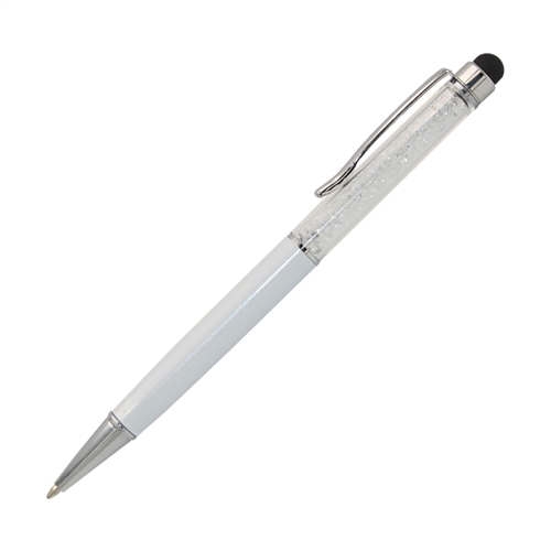 Crystalline Stylus White Ball Point Pen